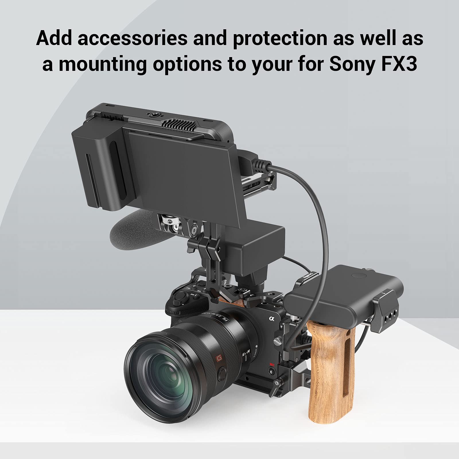 SMALLRIG Full Camera Cage for Sony FX3 (ILME-FX3) with HDMI Cable